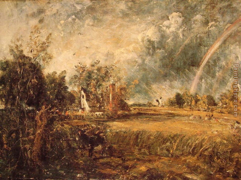 Cottage,Rainbow,Mill painting - John Constable Cottage,Rainbow,Mill art painting
